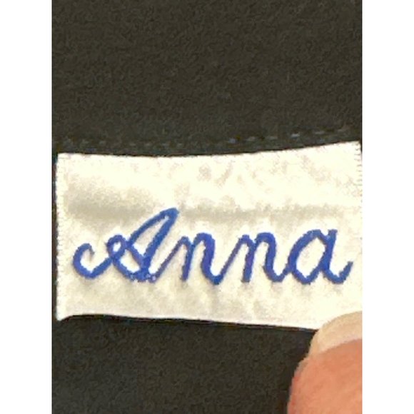 Anna Polyester Black Button Up Short Sleeve  Blouse Size S - Picture 9 of 11